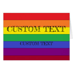 Carte faite sur commande de fierté d'ARC-EN-CIEL