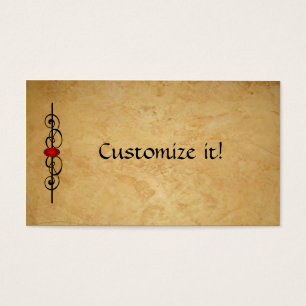 CARTE FAITE SUR COMMANDE en cuir et rouge de