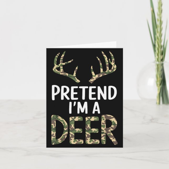 Carte Faites comme si j'étais une biche Paresseux Hommes (Devant)