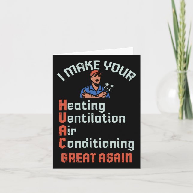 Carte Faites de votre Hvac une grande réussite Technicie (Devant)