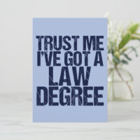 Faites-moi confiance Avocat Funny Law School Gradu