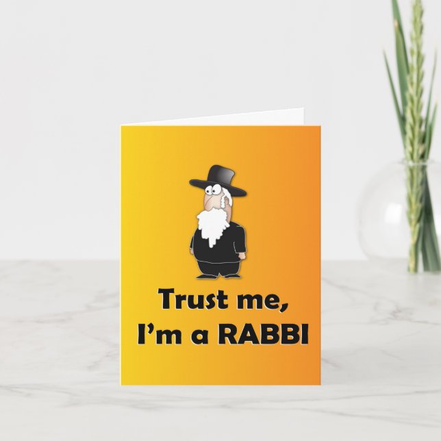 Carte Faites-moi confiance je suis un rabbin - humour (Devant)