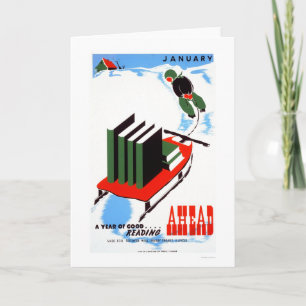 Carte Faites votre neige de lecture WPA 1938