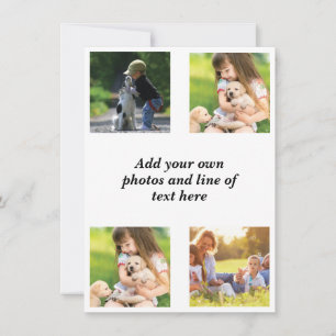 Carte Faites votre propre collage photo et texte