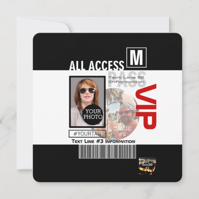 Carte Faites votre propre VIP Pass 8 façons de personnal (Devant)