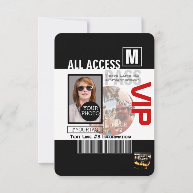 Carte Faites votre propre VIP Pass 8 façons de personnal (Devant)