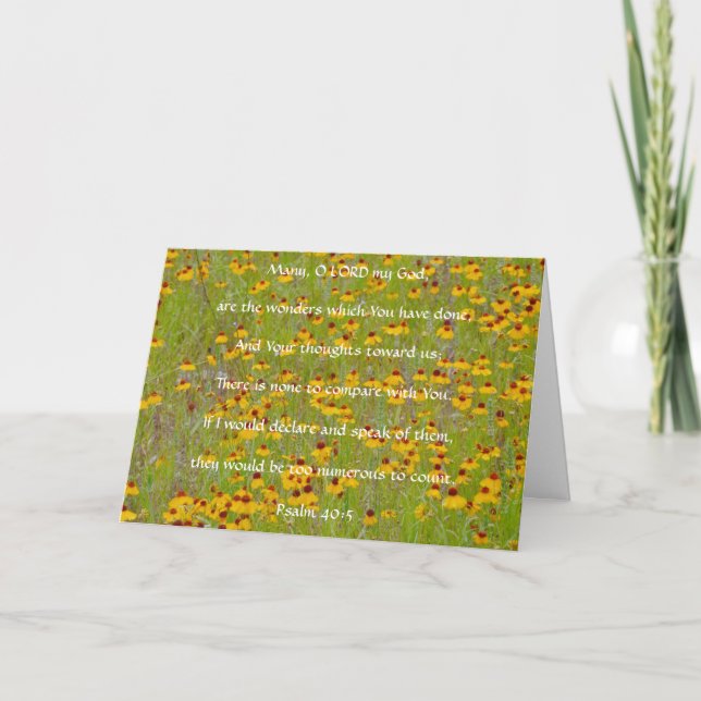 Carte Faith Fleur sauvage Floral Friendship Card (Devant)