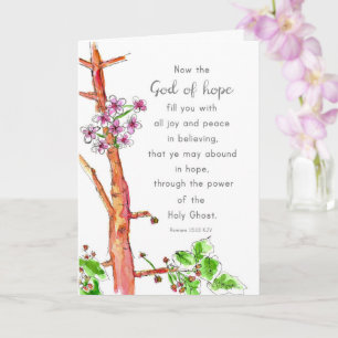 Carte Faith Hope Bible Écriture Romains 15 Religieux