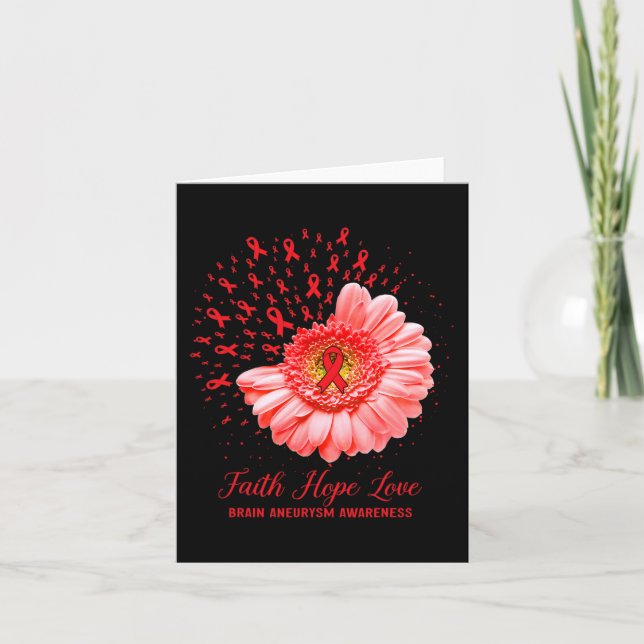 Carte Faith Hope Love Cerveau Aneurysme Sensibilisation  (Devant)