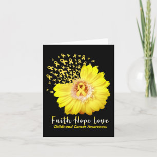 Carte Faith Hope Love Children Cancer Awareness Ruban