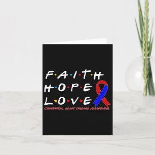 Carte Faith Hope Love Congénitale Maladie cardiaque Sens