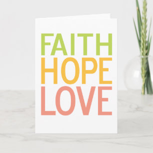 Carte Faith Hope Love Greve Card Simple Design