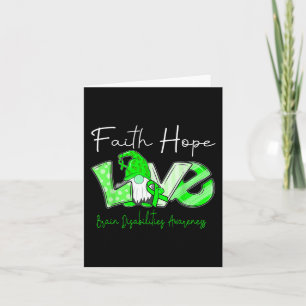 Carte Faith Hope Love Incapacité cérébrale Sensibilisati