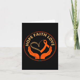 Carte Faith Hope Love Leukemia Sensibilisation Coeur Ora