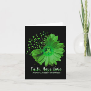 Carte Faith Hope Love Maladie du rein Sensibilisation To