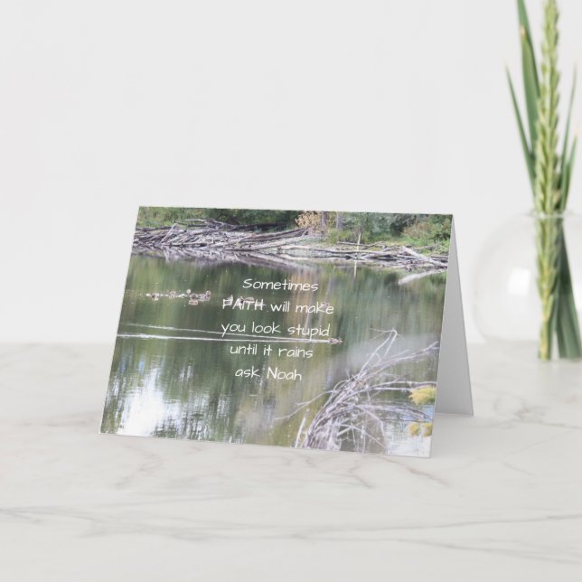 Carte Faith Humour Inspirationnel Citation Bible Christi (Devant)