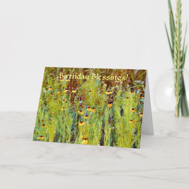 Carte Faith Joyeux Anniversaire Bénédictions Verset Bibl (Devant)