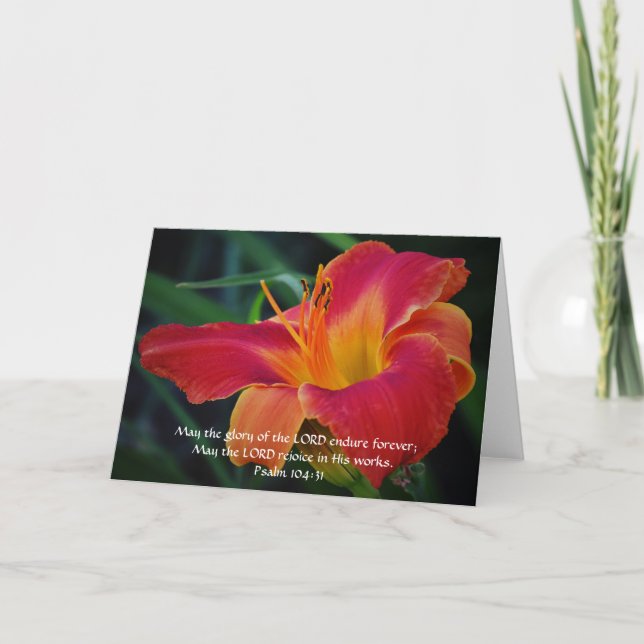 Carte Faith Red Lily Note (Devant)
