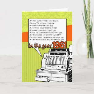 Carte Faits amusants Anniversaire - Coût de la vie en 19