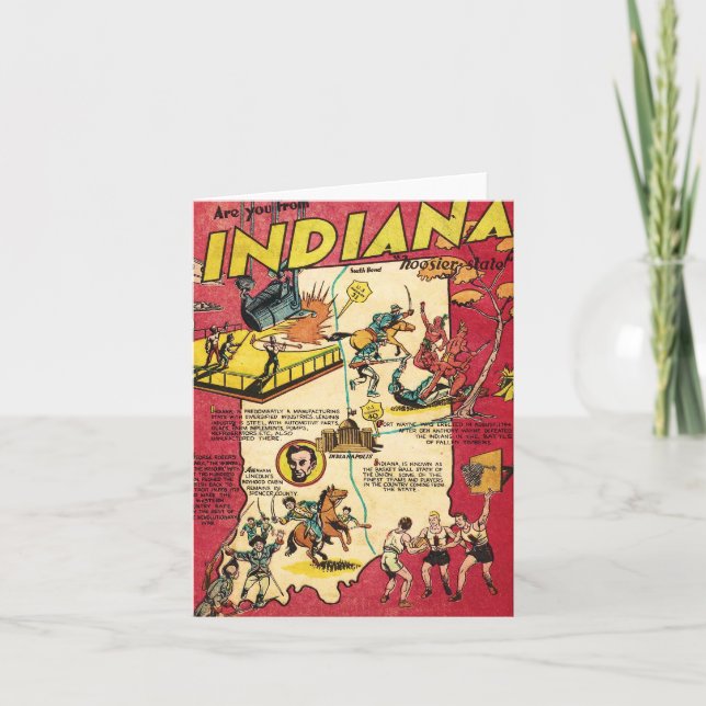 Carte Faits sur l'Indiana (Devant)