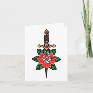 Carte Fake Friends American traditionnel Tattoo Old Scho