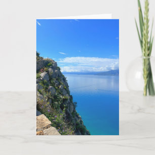Carte Falaise Donnant Sur La Mer Nauplie Grèce