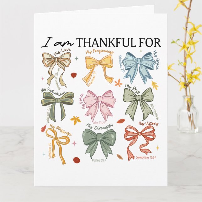 Carte Fall Christian Thanksgiving (Fleur jaune)