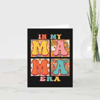 Carte Famille à l'ère de ma maman Groovy Floral Rétro Mè
