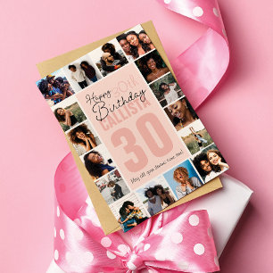 Carte Famille amis Photo Collage Cadre Joyeux anniversai