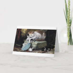Carte Famille de chats, Henriette Ronner-Knip