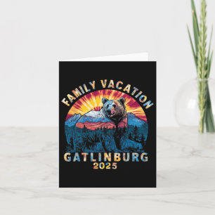 Carte Famille de vacances de souvenir d'ours Tennessee G