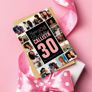 Carte Famille des amis Photo Collage Cadre Joyeux Annive