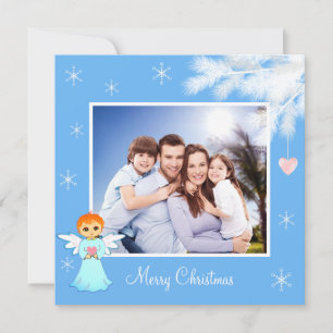 Carte Famille et Angle personnalisés sur le bleu clair N