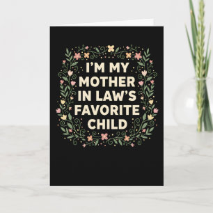 Carte Famille Florale Je Suis L'Enfant Préféré De Ma Bel