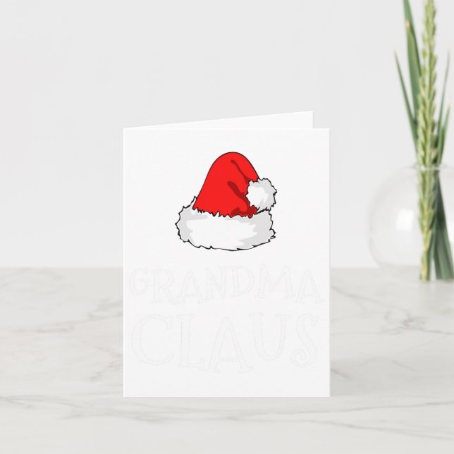 Carte Famille grand-mère Claus Noël Père Noël Casquette  (Devant)