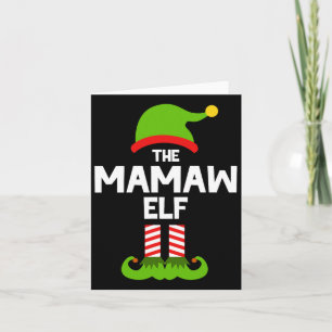 Carte Famille Le Mamaw Elf Noël Correspondant Pyjama Pj