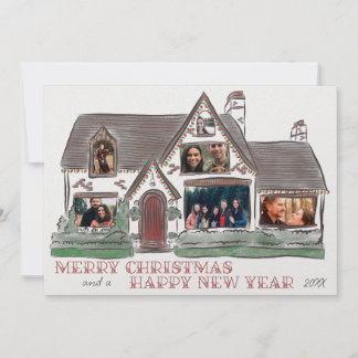 Carte famille maison de Noël Appartement