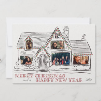 Carte famille maison de Noël Appartement