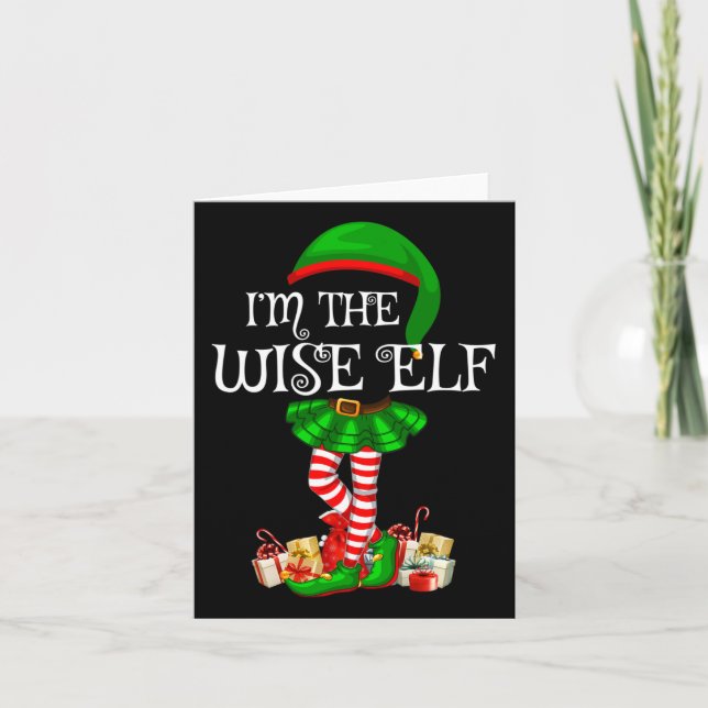 Carte Famille Matching Femmes Filles The Wise Elf Christ (Devant)