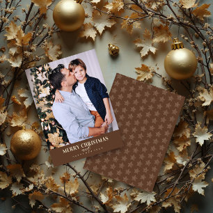 Carte Famille Moderne et Sophistiquée de Noël Photo Marr