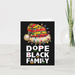 Carte Famille noire africaine Afro Team Santa Chri appar