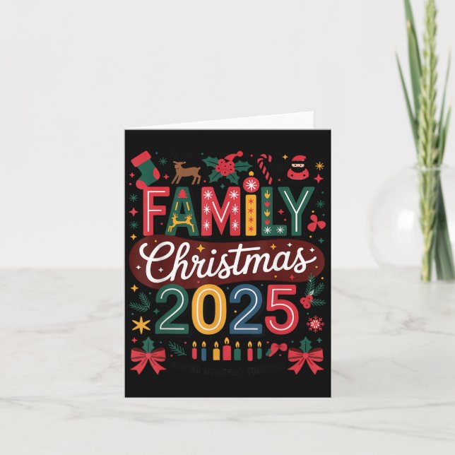 Carte Family Christmas 2025 Squad Santa Elf Xmas Matchin (Devant)
