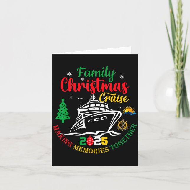 Carte Family Christmas Cruise 2025 Making Memories Toget (Devant)