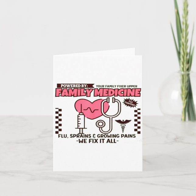 Carte Family Medicine Retro Family Physician Doctor Gift (Devant)