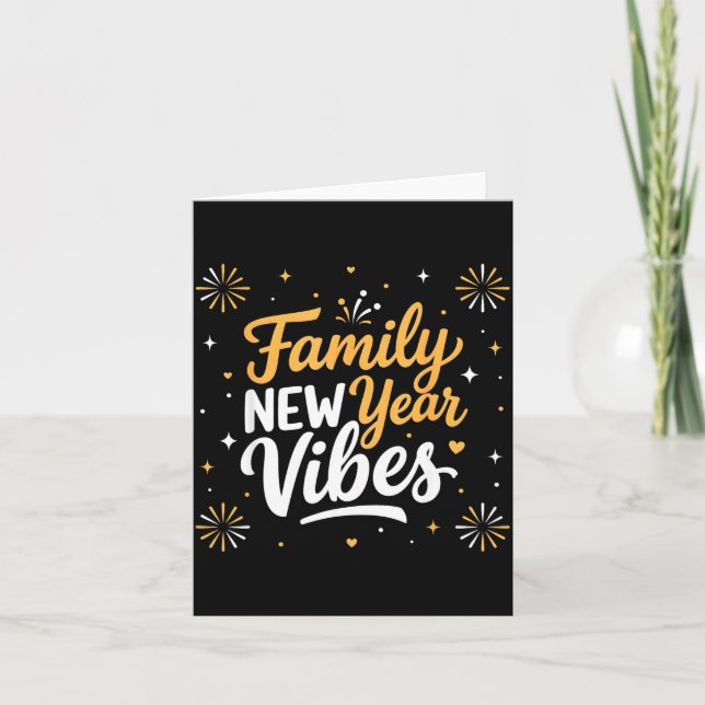 Carte Family New Year 2026 Matching Party Crew  (Devant)