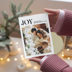 Carte Family Photo et simple Joy   Holidays