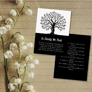 Carte Family Tree Reunion Party Favoriser Black & White 