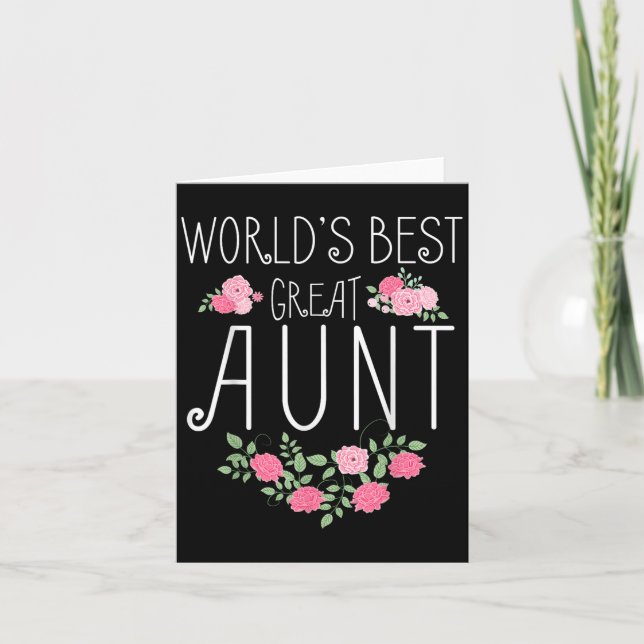 Carte Family World's Great Aun Funny Auntie Ever Gift  (Devant)