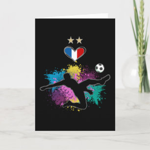 Carte Fan France de football maillot de football avec éj