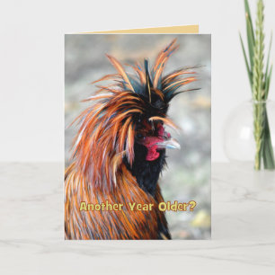Carte Fancy Rooster Joyeux Humour d'anniversaire